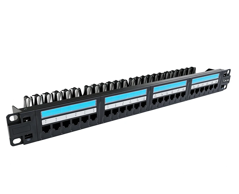 SPP-BC6201-1 Cat.6A 24 Bağlantı Noktalı &Ouml;n &Ccedil;ıkarılabilir Bağlantı Paneli Korumasız